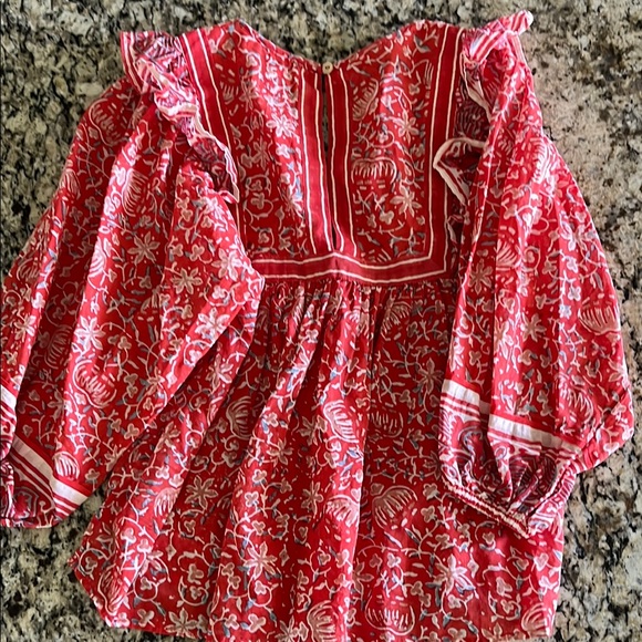 Red Floral Top - Picture 3 of 3